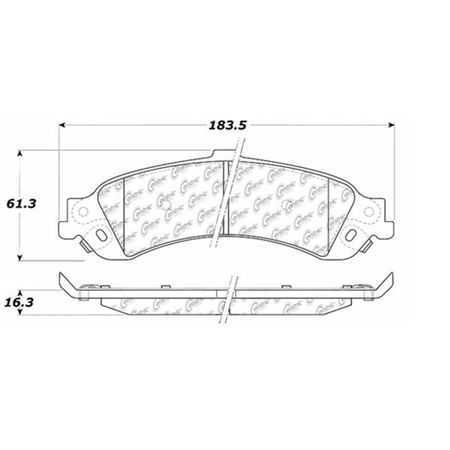 CENTRIC PARTS CTEK Ceramic Brake Pads, 103.08340 103.08340